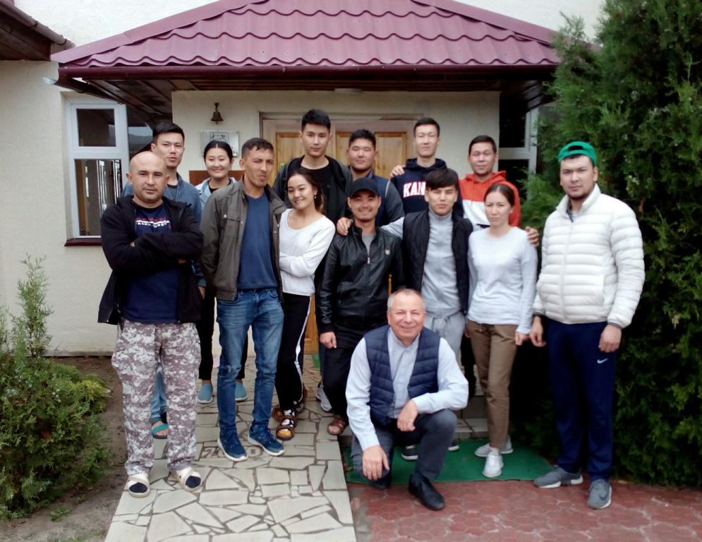 COVID volunteersat the Issyk-Kul lake